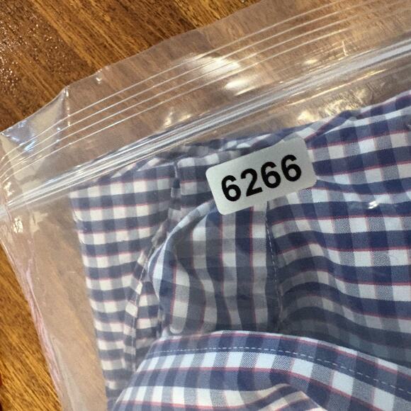 J.Crew Shirt Mens XL Extra Large Blue Gingham Check Performance Slim AS989 - Picture 10 of 10